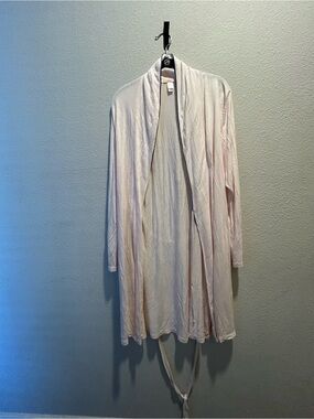 Eberjey Light Pink Draped Open-Front Robe